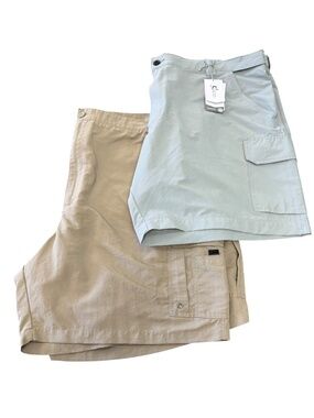 2 Pairs World Wide Sportsman Shorts 52 Nylon Fishing Cargo Bundle